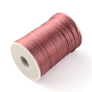 Cordons polyester, rouge indien, 2mm, environ 98.42 yards (90 m)/rouleau