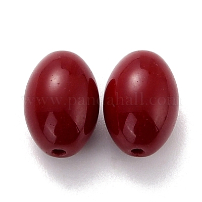 Овальные непрозрачные стеклянные бусины&nbsp;GLAA-C013-04A-1