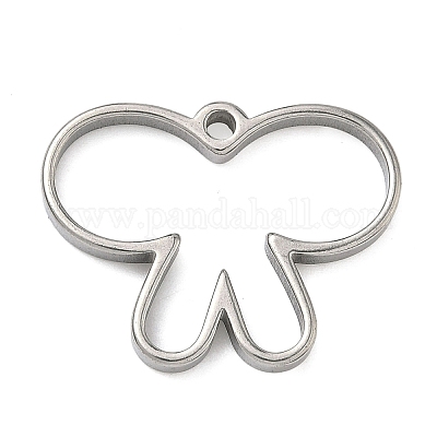 Оправы в виде бабочек из нержавеющей стали 304 с эмалью&nbsp;STAS-K279-03A-P-1