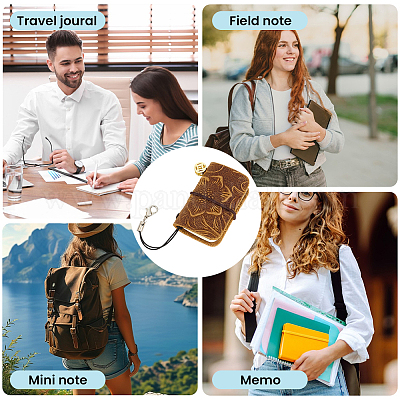 Mini carnet en peau de vache&nbsp;AJEW-CL0005-43A-1