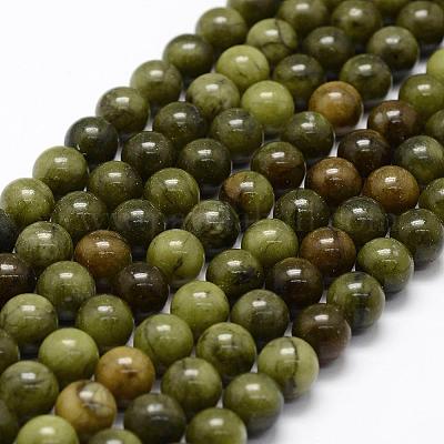 Natürliche chinesische Jade Perlen Stränge&nbsp;G-F363-4mm-1