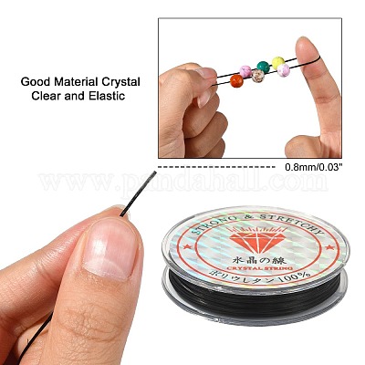 Strong & Stretchy Crystal String Elastic Thread Beading Bracelet Cord Size  0.8mm 