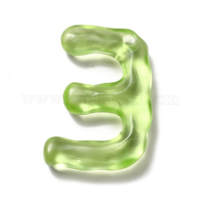 Подвески с алфавитом из прозрачной смолы&nbsp;RESI-C028-02E-1