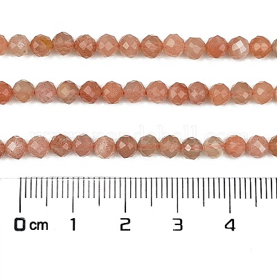 Natürliche Pfirsichmondstein Perlen Stränge&nbsp;G-C127-A02-02-1