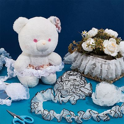 3 стиль полиэстер плиссированная атласная плиссированная кружевная лента&nbsp;OCOR-PH0006-60-1