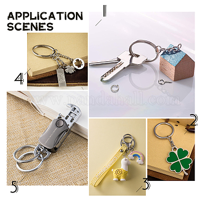 40pcs Keychain Hooks With Key Rings, Used For Diy Keychain