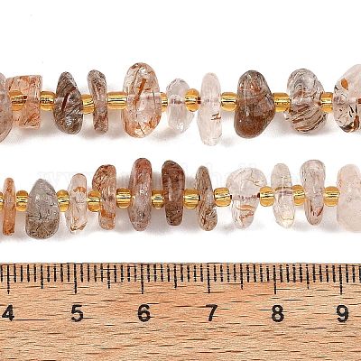 Нити бусин из рутилированного кварца из натурального черного золота&nbsp;G-F821-B04-01-1