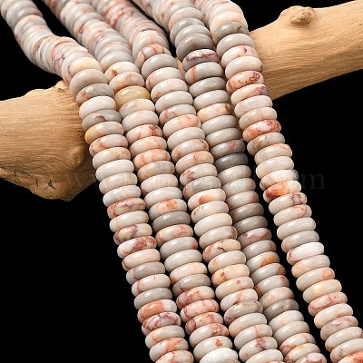 Бусы из натурального красного камня&nbsp;G-G329-A09-3x8mm-1