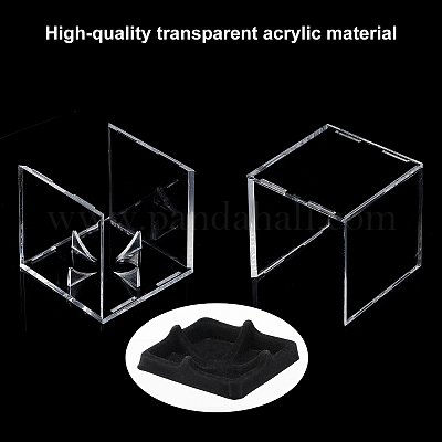 Acrylic Display Case Plastic Box Cube Storage Box Transparent