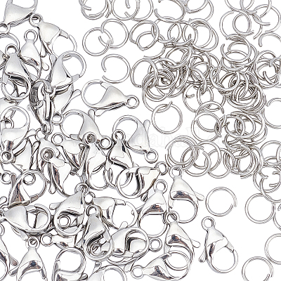 Wholesale DICOSMETIC 40pcs 15mm 316 Stainless Steel Lobster Claw Clasps  with 80pcs Jump Rings Necklace Chain Clasp Snap Hook Clasps for Jewelry  Making Findings 