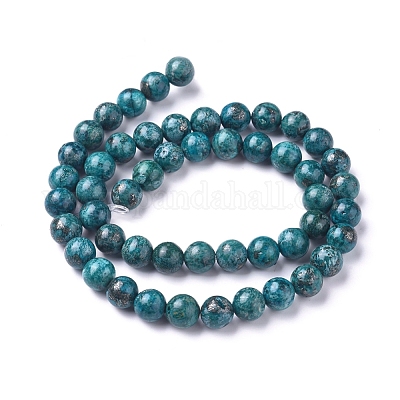 Нити из натурального африканского пирита&nbsp;G-D0006-C04-8mm-01-1