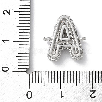 Латунные микро-паве кубические цирконии буквы соединения KK-I717-04A-P-1