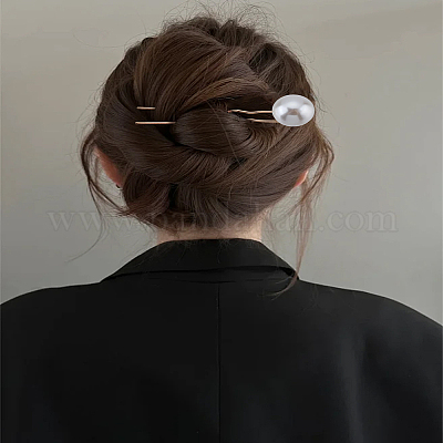 2 шт. 2 стиля цинковый сплав и АБС жемчужная шпилька для волос&nbsp;OHAR-LP0002-14-1