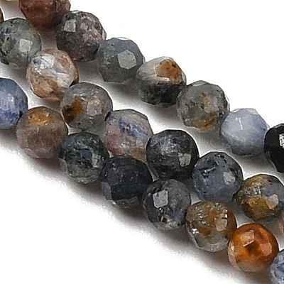 Натуральные нити из кианита / цианита / дистенового бисера&nbsp;G-D347-A02-2mm-1