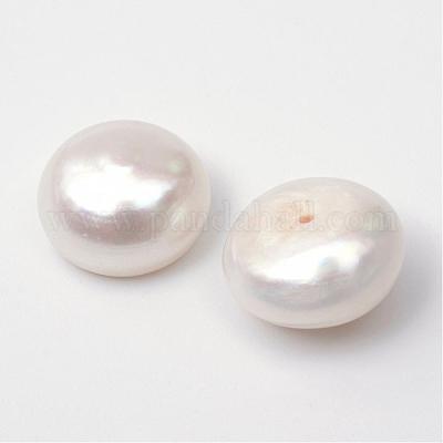 100 demi perle en céramique de 6 mm beige à coller - Un