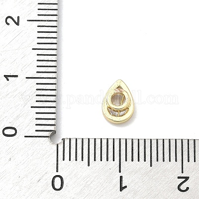Кабошоны из кубического циркония в форме капли из латуни с микропаве&nbsp;KK-P345-13G-B02-1
