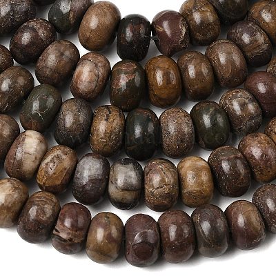 Нити бусин из натурального камня пикассо/полихромной яшмы&nbsp;G-A280-A27-02-1