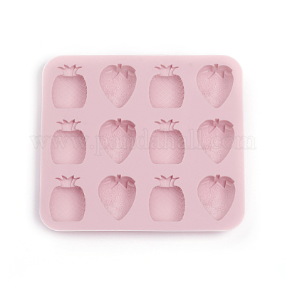 Strawberry Mold silicone Ice cube Tray Chocolate Soap Candy Candle,  Flexible 9