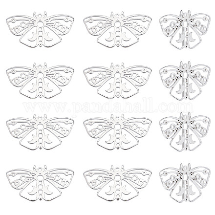 Dicosmetic 12 pz pendenti a farfalla cavi luna sulla farfalla fascino filigrana connettori pendente ciondola falena forniture di fascino delicato farfalla gioielli per collana fai da te ricerca di gioielli STAS-DC0011-17-1