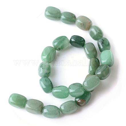 Chapelets de perle verte d'aventurine naturel G-R356-05-1