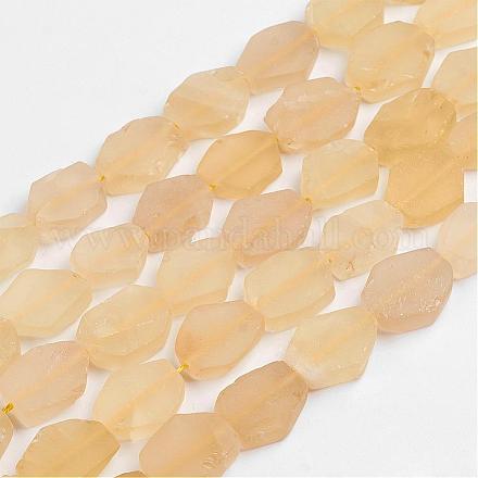 Natural Lemon Quartz Beads Strands G-D836-A14-1