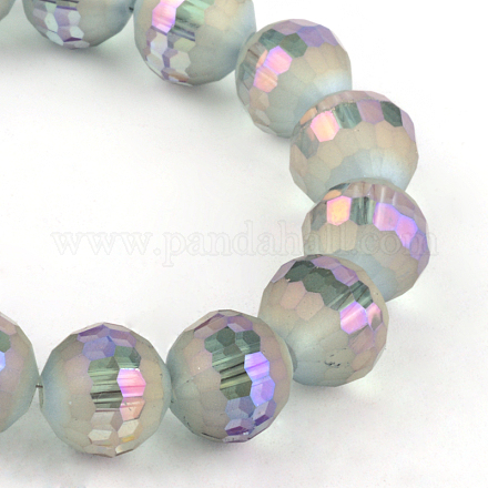 Fili di perle di vetro elettrolitico rotonde sfaccettate (96 sfaccettatura). EGLA-S130-10mm-03-1