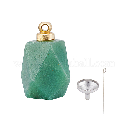 Colgante de botella de perfume de aventurina verde natural nbeads G-NB0003-58B-1
