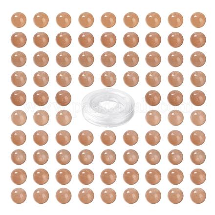 100 pièces 8mm grade aaa pierres précieuses naturelles pierres de soleil perles rondes DIY-LS0002-56-1