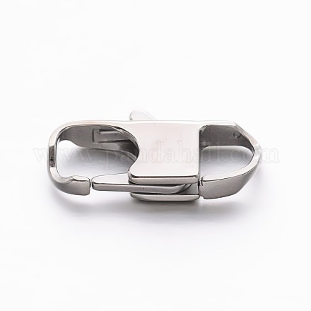 304 Stainless Steel Lobster Claw Clasps STAS-E094-BS25-P-1
