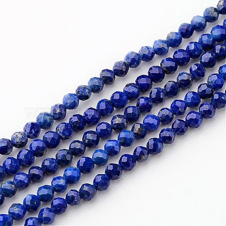 Chapelets de perles en lapis-lazuli naturel G-K127-03F-3mm-1