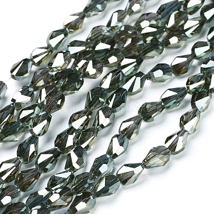 Chapelets de perles en verre électroplaqué EGLA-F147-FR02-A-1