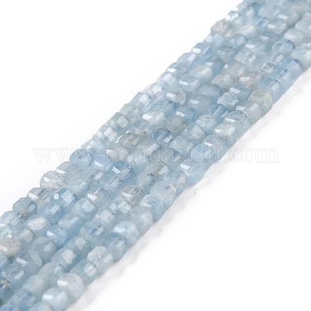 Chapelets de perles en aigue-marine naturelle G-K315-A01-1