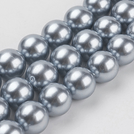 Shell Pearl Beads Strands BSHE-K011-18mm-MA736-1