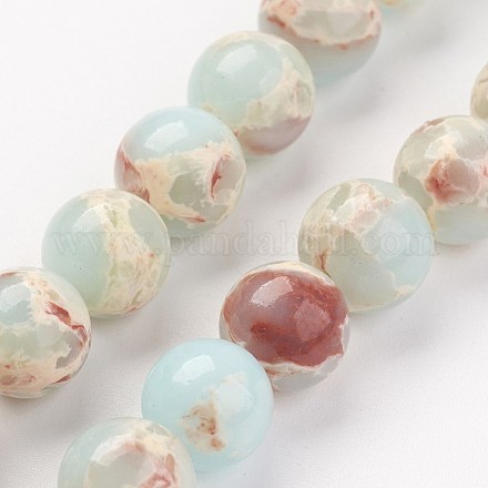 Chapelets de perles en pierre de Shoushan synthétique G-N0311-01C-4mm-1