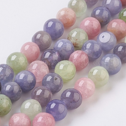 Fili di perle di tanzanite naturale e tormalina G-F568-101-6mm-1