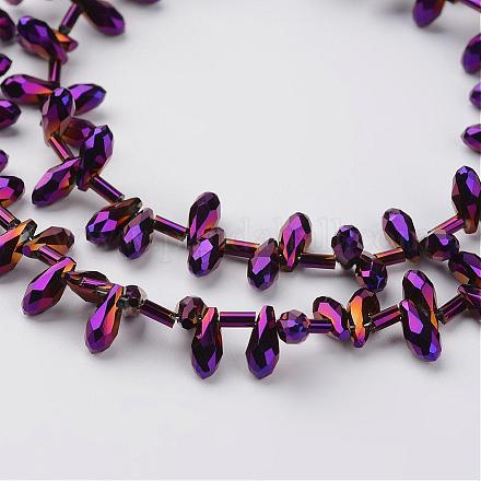 Electroplate Glass Beads Strands EGLA-F113-A06-1