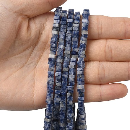 Натуральное синее пятно нитки из бисера яшмы&nbsp;G-A280-C06-01-1