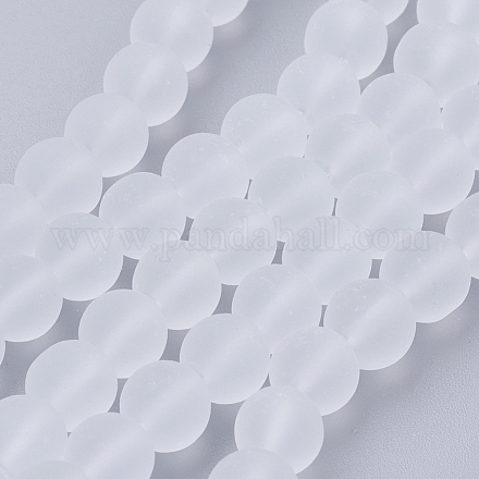 Chapelets de perles en verre transparent GLAA-S031-8mm-13-1