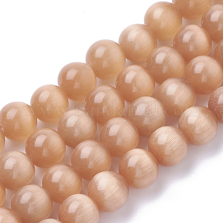 Chapelets de perles d'œil de chat CE-M011-6mm-06-1