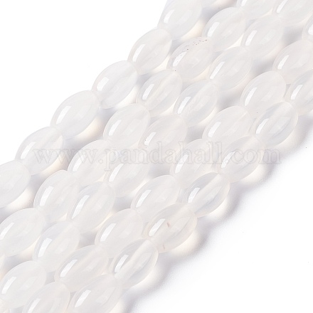Bianco naturale agata fili di perline G-C247-01A-1