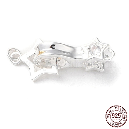 925 Sterling Silver Fold Over Clasps STER-D005-10S-1