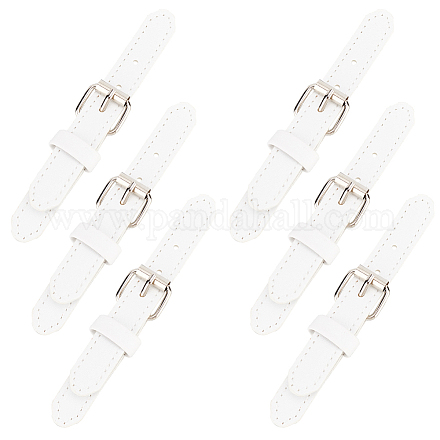 Fingerinspire 8 paire de fermetures à bascule en cuir blanc à coudre sur une veste de sport FIND-FG0002-28B-1