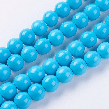 Filo di perline turchesi sintetici G-E456-44-10mm-1