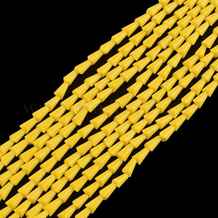 Opaque Solid Color Glass Bead Strands GLAA-R161-51-1