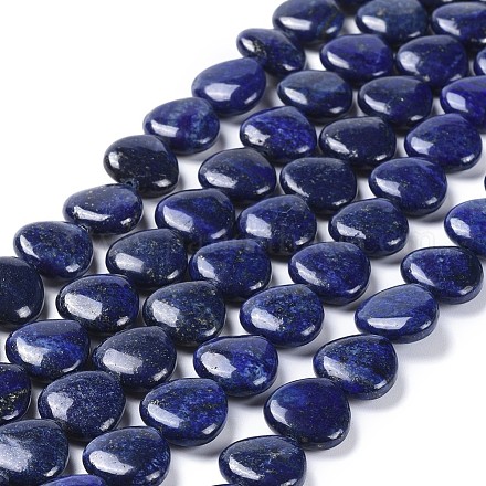 Naturales lapis lazuli corazón hebras de perlas G-M264-01-1
