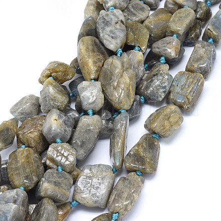 Chapelets de perles en labradorite naturelle  G-O173-057-1