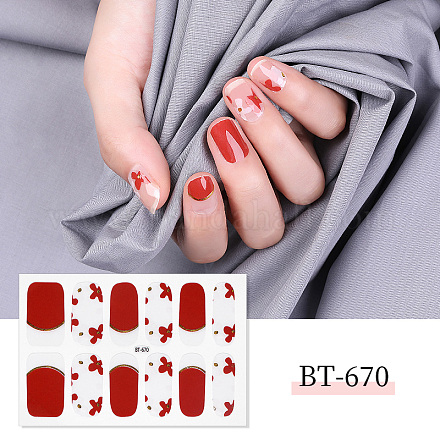 Envolturas de esmalte de uñas con brillo de cobertura completa MRMJ-Q034-049-10-1