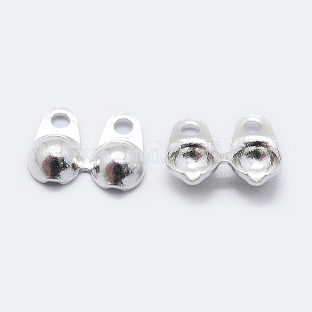 925 Sterling Silber Perle Spitzen Knoten Abdeckungen X-STER-K167-001S-1
