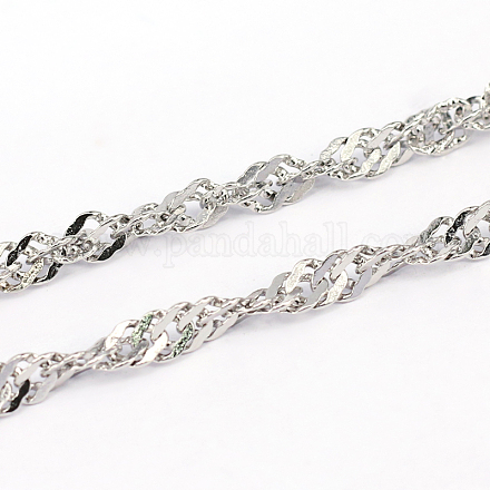304 Stainless Steel Singapore Chains CHS-L001-155-0.6mm-1