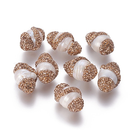 Perle coltivate d'acqua dolce perla naturale PEAR-F015-10-1